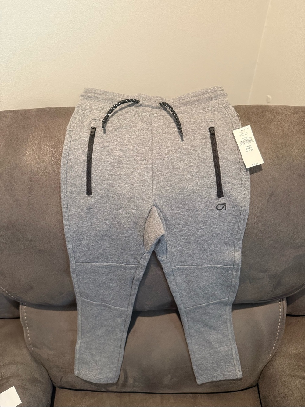 GapFit Toddler Gray Jogger Sweatpants with Zipper Pockets